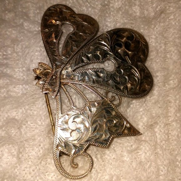 Accessories - Vintage 950 silver butterfly pin
